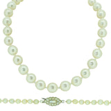 Cultured Pearl Necklace With Diamond Clasp