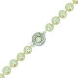 Cultured Pearl Necklace with Pearl Clasp