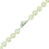 Cultured Pearl Necklace with Pearl Clasp