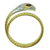 Snake Ring with Diamonds & Rubies