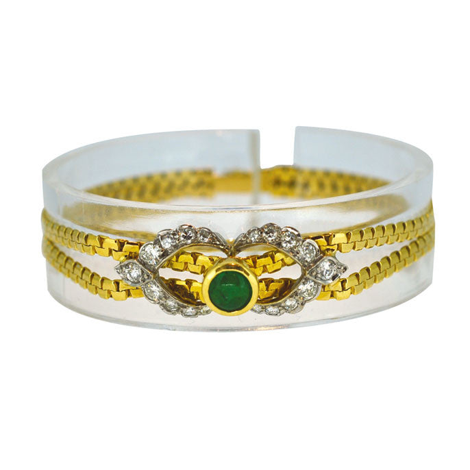 Diamond & Emerald Gold Bracelet