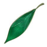 Enamel Leaf Brooch