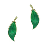 Enamel Leaf Earrings