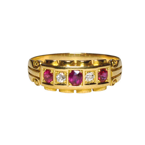 Victorian Diamond & Ruby Ring