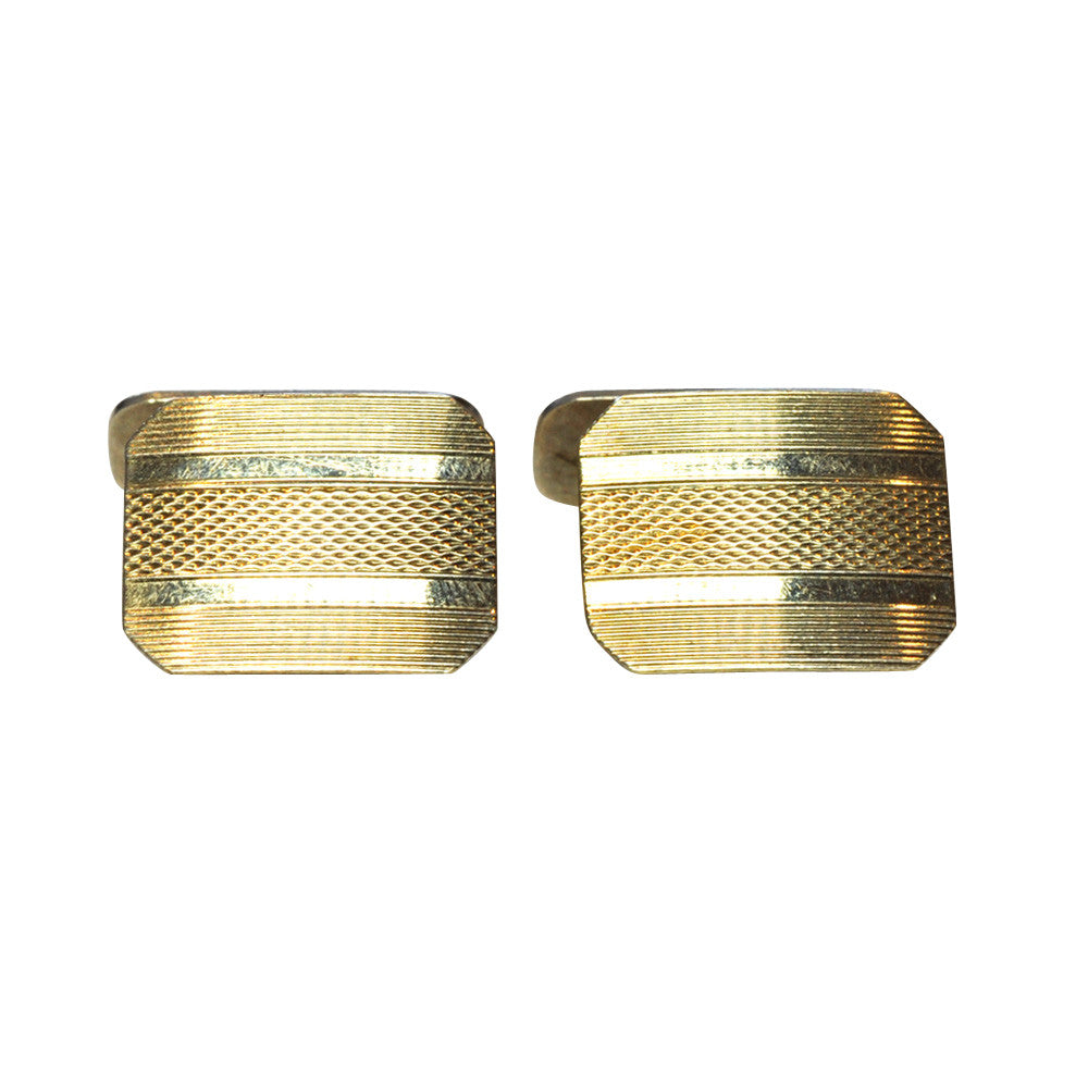 Silver Cufflinks with Gold Onlay