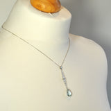 Aquamarine & Diamond Necklace