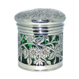 Silver & Glass Dressing Table Jar