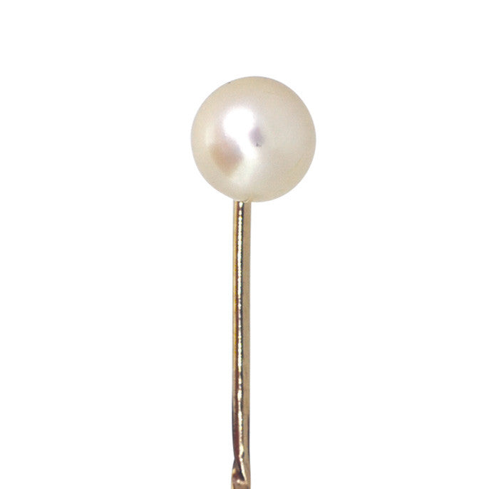 vintage pearl tie pin